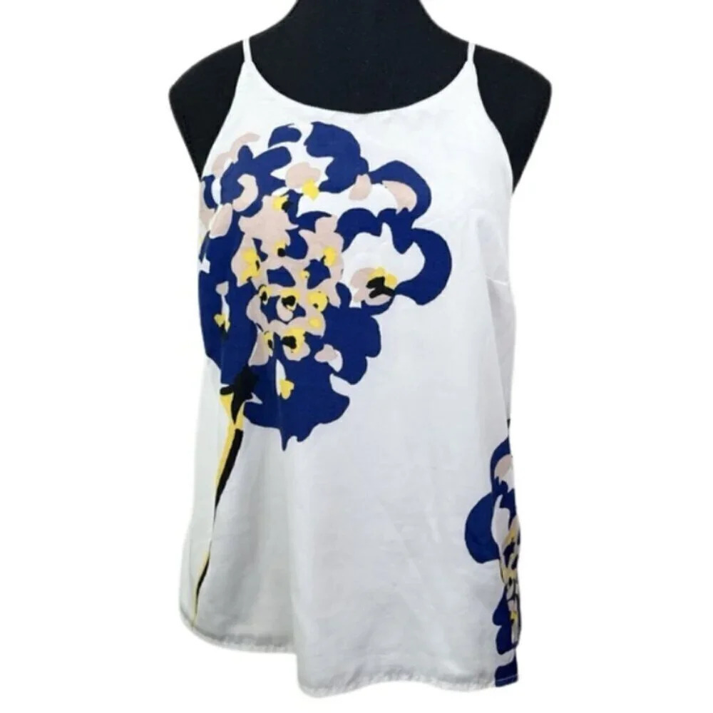 Anthropologie Womens Porridge Size Small Floral Cotton Tank